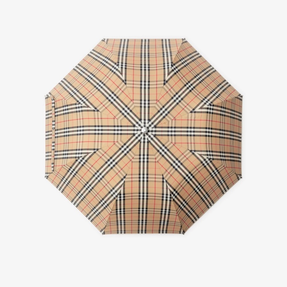 BURBERRY CHECK FOLDING UMBRELLA - Picture 2 of 7